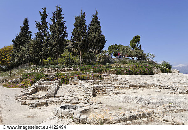 Ruinen des minoischen Palastes von Phaistos (Festos)  Kreta  Griechenland