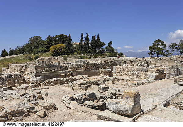 Ruinen des minoischen Palastes von Phaistos (Festos)  Kreta  Griechenland