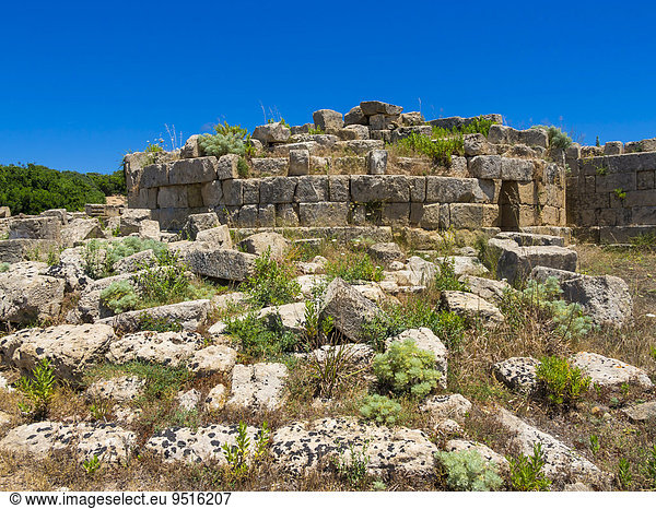 Ruinen des Tempels der Hera  Tempel C und G der Zeusgattin Hera oder Juno  Selinunt  Marinella  Sizilien  Italien  Europa