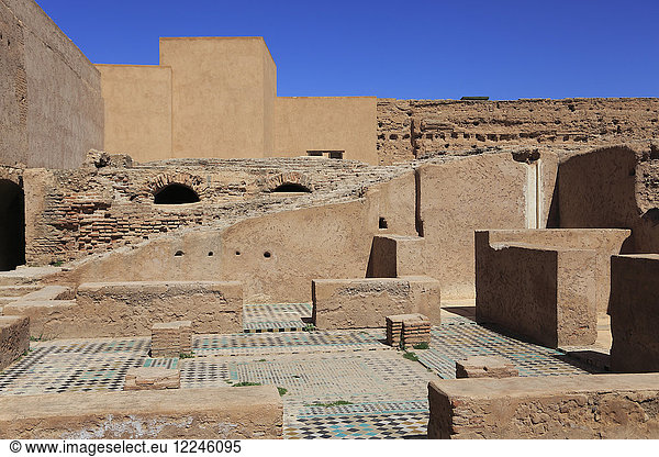 Ruinen El Badi Palast (Badii Palast) (Badia Palast) Der unvergleichliche Palast 16. Jahrhundert Marrakesch (Marrakech) Marokko Nordafrika Afrika