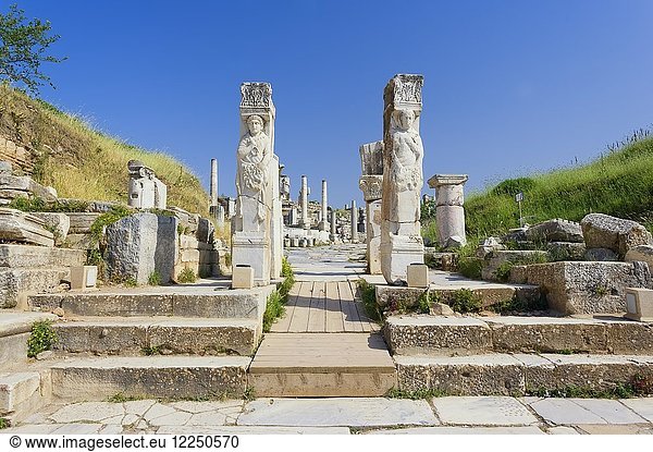 Ruinen  Herkulestor  Ephesus  Türkei  Asien
