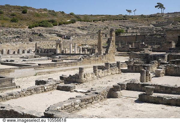 Ruinen von Kamirós,  Rhodos,  Dodekanes,  Griechenland,  Europa