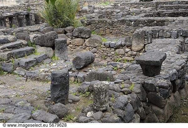 Ruinen von Kapernaum  Israel  Naher Osten