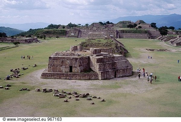 Ruinen von Monte Albán (Zapoteken,  Mixteken Kulturen). Oaxaca. Mexiko