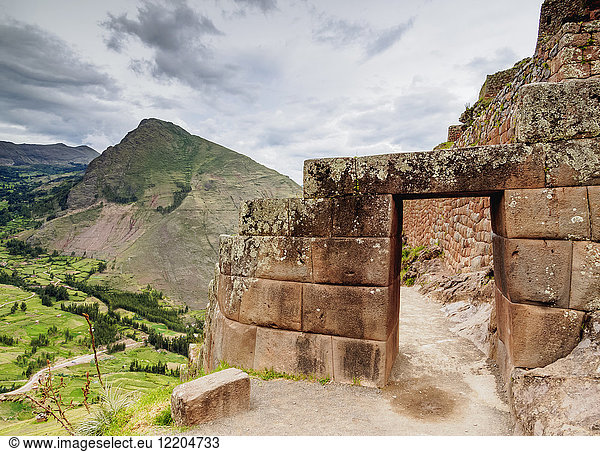 Ruinen von Pisac  Heiliges Tal  Region Cusco  Peru  Südamerika