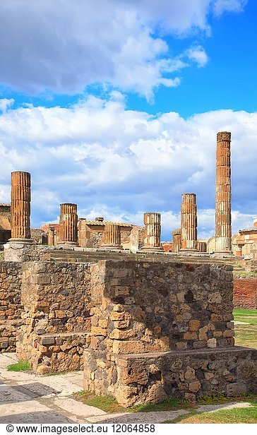 Ruinen von Pompeji  Kampanien  Italien.