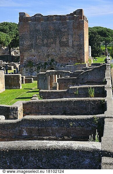 Ruinenstadt Ostia Antica  Rom  Lazio  Kapitol  Italien  Europa