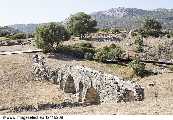 Ruins and museum of a Roman city  Baelo Claudia  Cadiz  Spain on October 10  2017.