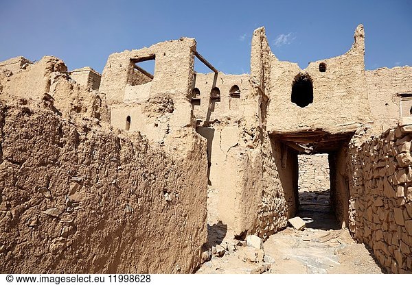 Ruins in the historic town of Al Hamra  Oman.