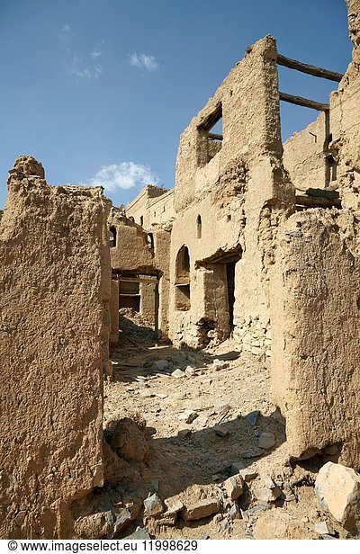 Ruins in the historic town of Al Hamra  Oman.
