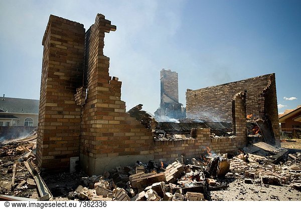 Ruins of a damaged building