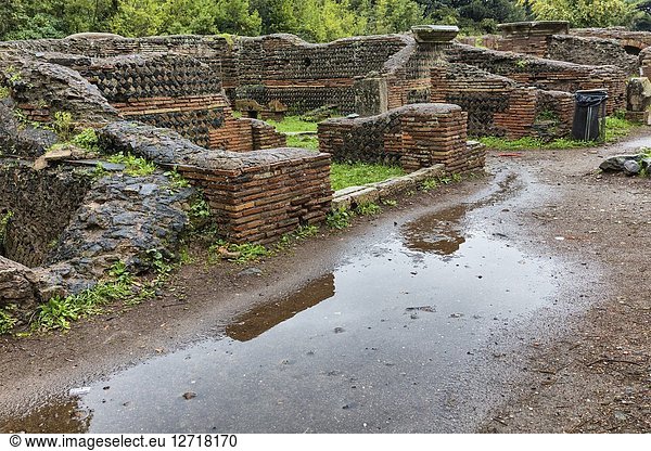 Ruins of ancient Roman Ostia Antica  Lazio  Italy.