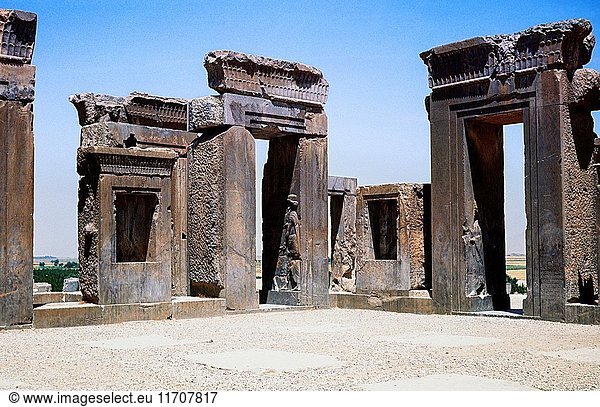 Ruins of Apadana Palace of Emperor Darius the Great  Persepolis archaeological site  Iran.