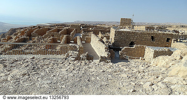 Ruins of Herod's Palace at Masada; in the Southern Israel.