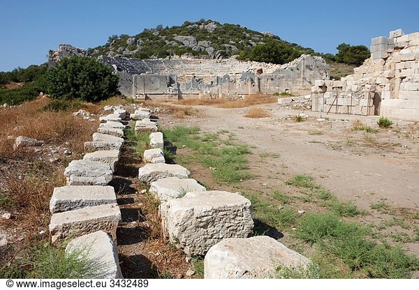 Ruins of Patara  an ancient Lycian city in the South West of modern Turkey