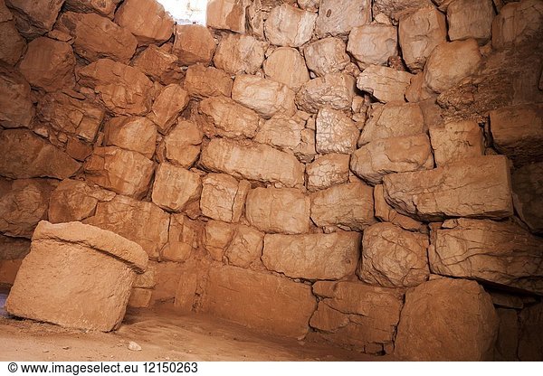 Ruins of the ancient Nuraghic civilization of Palmavera. Alghero,  Sardinia. Italy.
