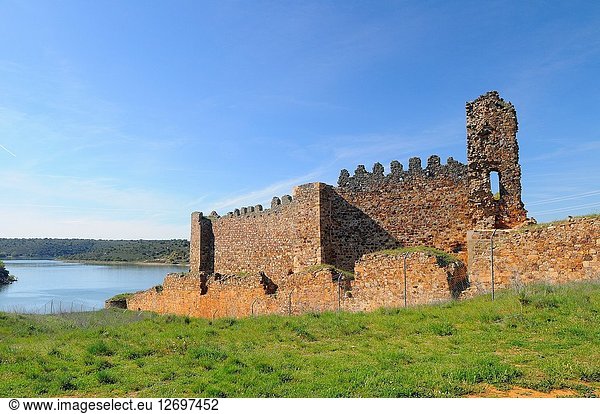 Ruins of the castle of Castrotorafe. Fontanillas de Castro. Zamora province. Castilla y Leon. Spain