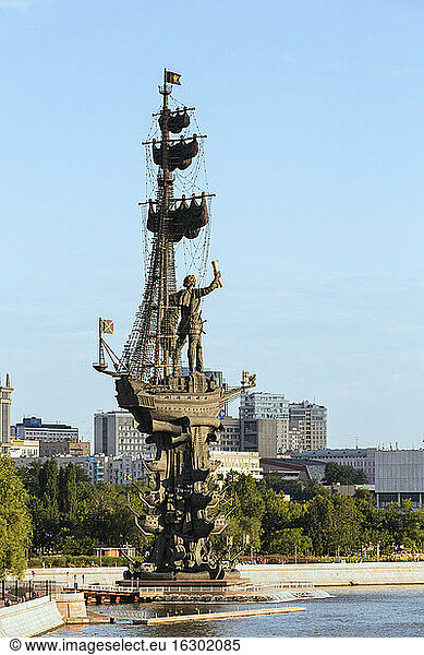 Russia  Moscow  Peter the Great memorial