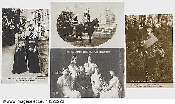 RUSSIAN SALE  Zarenfamilie  16 Fotopostkarten um 1900 und spÃ¤ter Russische Fertigung. Zar Nikolaus II. und seine Familie. Kyrillisch und teils zusÃ¤tzlich in FranzÃ¶sisch beschriftet. Ungelaufen. SchÃ¶ner Zustand