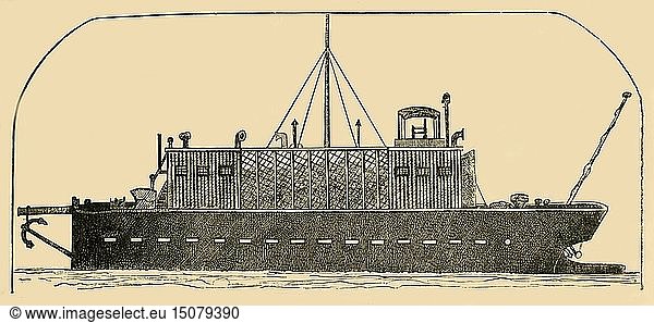 Russisches Sträflingsschiff   1881. Schöpfer: Unbekannt.