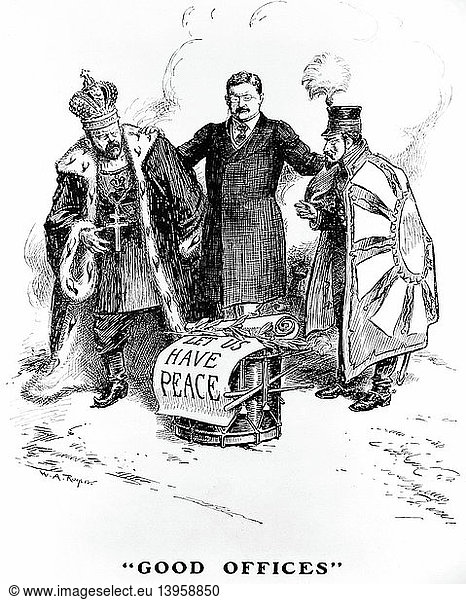Russo-Japanese War  Roosevelt Mediating  1905