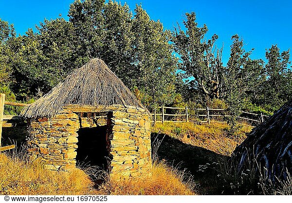Rustikale Hütte in der Nähe von La Hiruela  Madrid  Spanien.