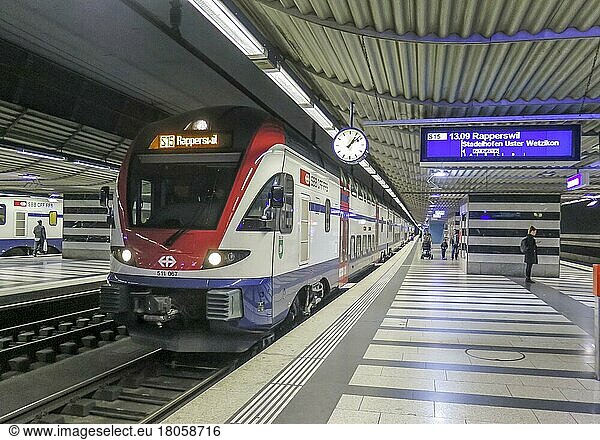 S-Bahn  Hauptbahnhof  Zürich  Schweiz  Europa