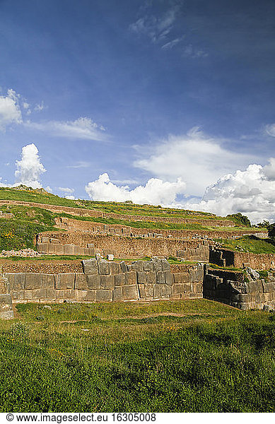 Südamerika  Peru  Cusco  Inka-Zitadelle  Ruine von Saksaywaman