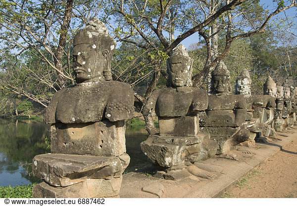 Südostasien  UNESCO-Welterbe  Vietnam  Angkor Thom  Asien  Kambodscha  Siem Reap  Südtor