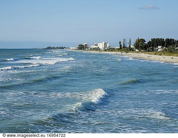 Südwestliche Golfküste am Golf von Mexiko in Venice Florida USA.