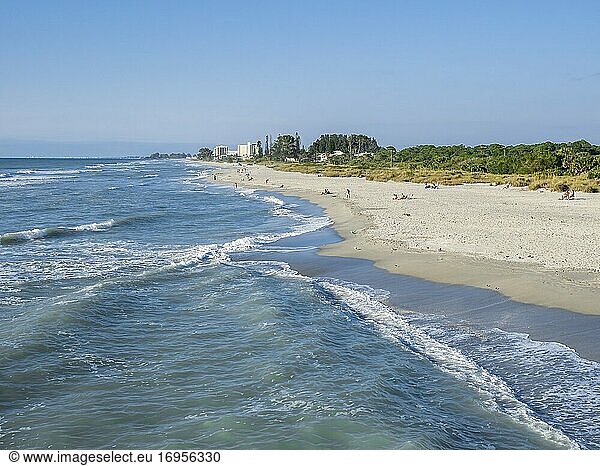 Südwestliche Golfküste am Golf von Mexiko in Venice Florida USA.