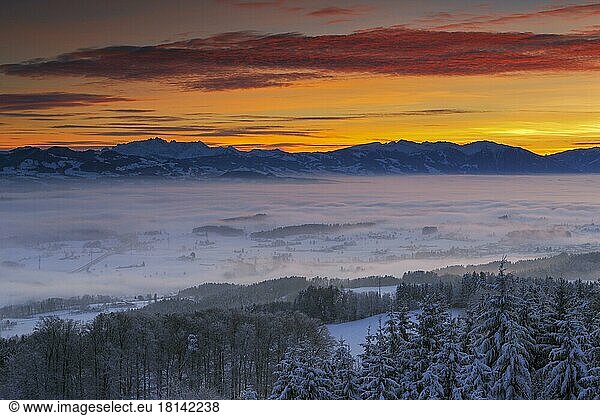 Säntis  Blick vom vom Pfannenstiel  Zürcher Oberland  Schweiz  Europa