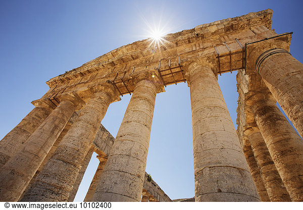 Säulen des Tempels von Segesta in Sizilien.
