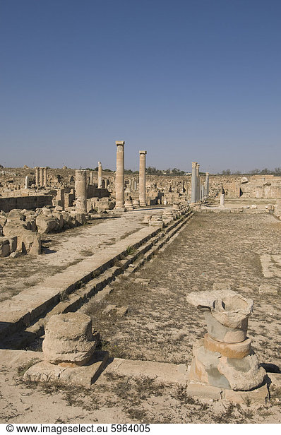 Sabratha Roman Website,  UNESCO Weltkulturerbe,  Tripolitanien,  Libyen,  Nordafrika,  Afrika