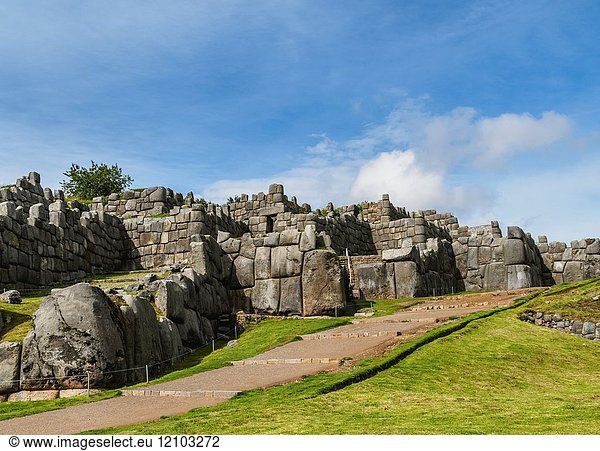 Sacsayhuaman Ruins  Cusco Region  Peru.