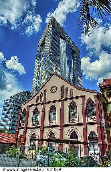 Saint John?s Institution und AIA-Versicherungsgebäude  Kuala Lumpur  Malaysia.