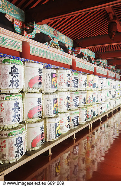 Sake Barrel Display