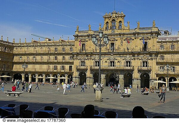 Salamanca  Plaza Mayor  Hauptplatz  Kastilien-Leon  Spanien  Europa