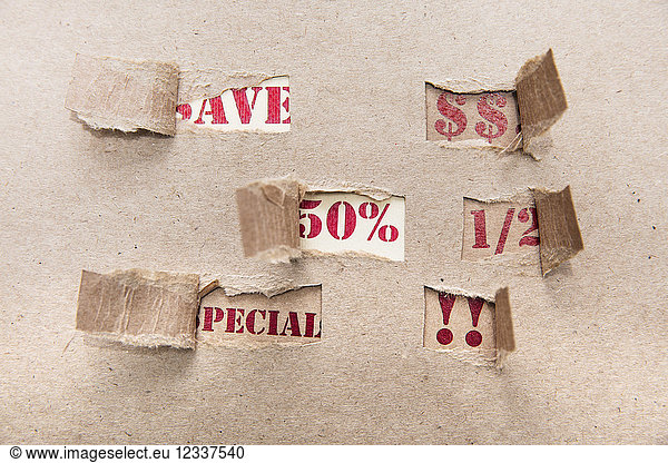 Sale  brown paper  special  save  50 percent  US-Dollar