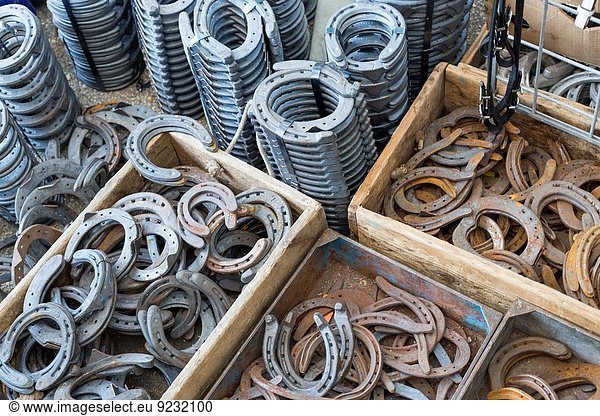 Sale of horseshoes. Foggia  Puglia. Italy.