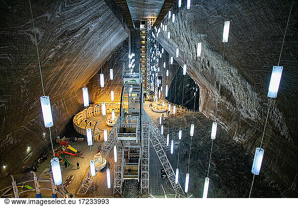Salina Turda  unterirdisches Salzbergwerk  Touristenattraktion in der Stadt Turda  Rumänien  Europa