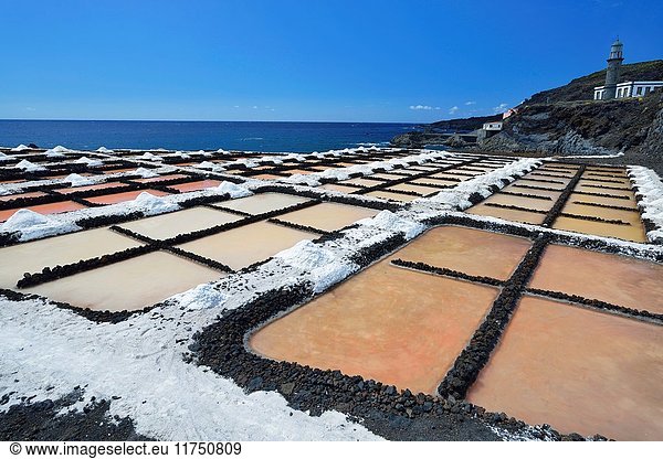 Salinas de Fuencaliente (salt evaporation ponds). La Palma. Canary islands.