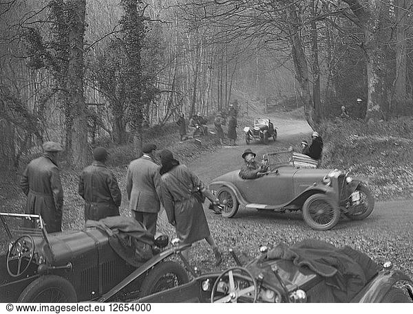Salmson 2-Sitzer Sport bei der Sunbeam Motor Car Club Bognor Trial 1929. Künstler: Bill Brunell.