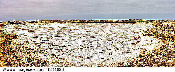 Salt pond system  Walvis Bay  Namibia  Africa
