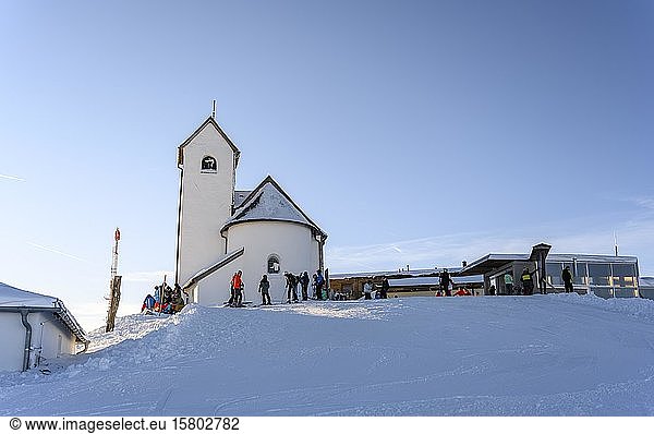 Salvenkirchlein  pilgrimage church on the Hohe Salve  ski area SkiWelt Wilder Kaiser Brixental  Brixen im Thale  Tyrol  Austria  Europe