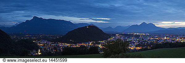 Salzburg  Austria  at Night