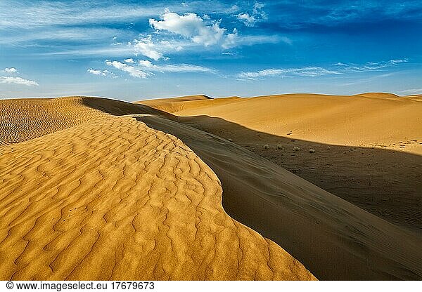 Sam Sanddünen in der Wüste Thar. Rajasthan  Indien  Asien