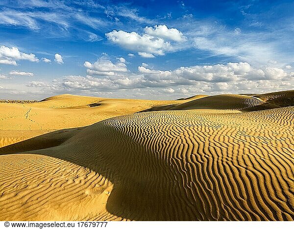 Sam Sanddünen in der Wüste Thar. Rajasthan  Indien  Asien
