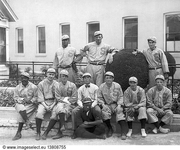 San Francisco  California: c. 1915 A portrait of members of the San Francisco Seals baseball team.