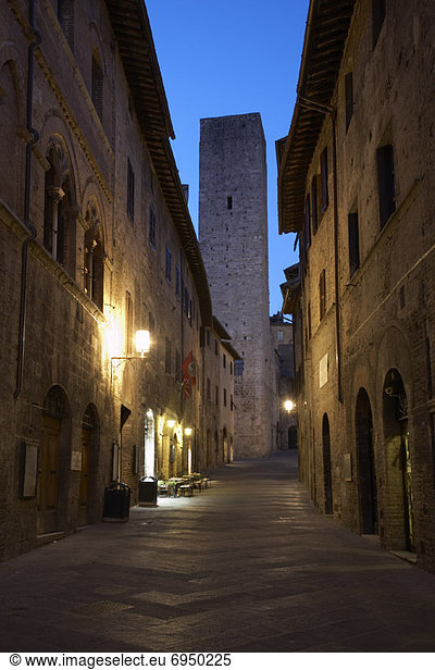 San Gimignano  Blick von Torre Grossa  Toskana  Italien
